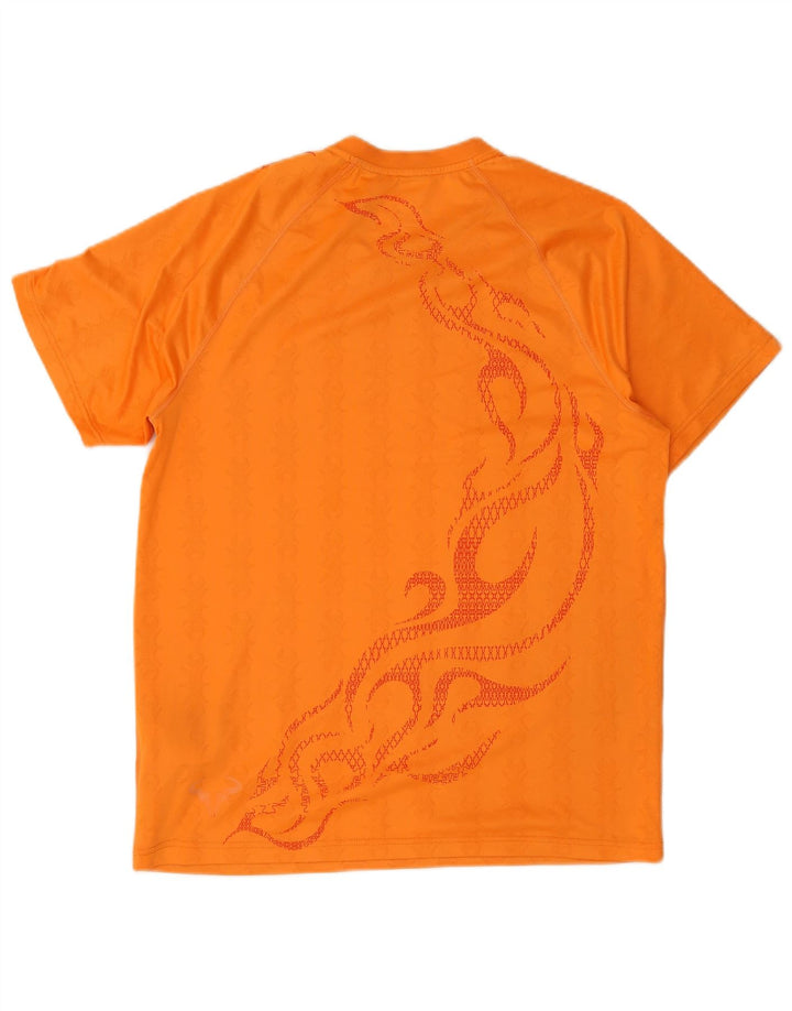 T-shirt da uomo Nike Top in poliestere con motivo cachemire arancione medio