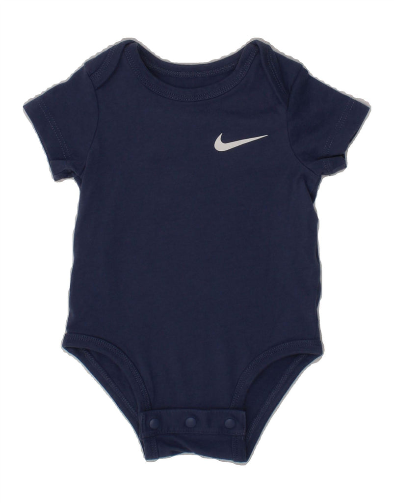 NIKE Baby Boys Bodysuit 0-3 Months Navy Blue Cotton Vintage Nike and Second-Hand Nike from Messina Hembry 