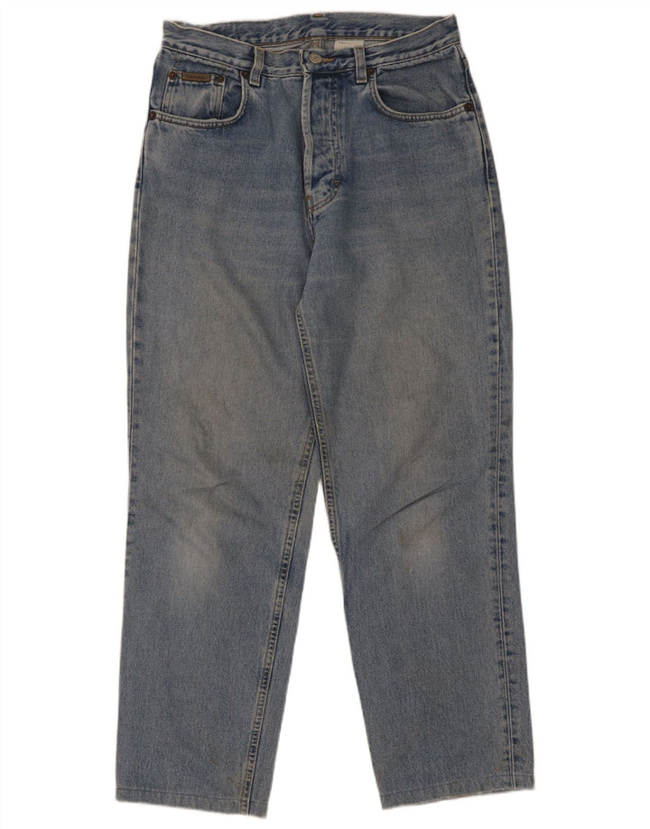 Jeans dritti da uomo Calvin Klein W30 L29 cotone blu