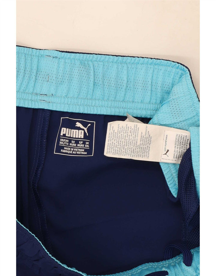 Pantaloncini sportivi da uomo Puma 2XL poliestere blu navy