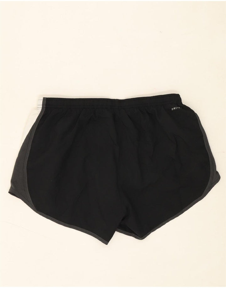 NIKE Womens Dri Fit Sport Shorts UK 14 Medium  Black Colourblock Polyester Vintage Nike and Second-Hand Nike from Messina Hembry 
