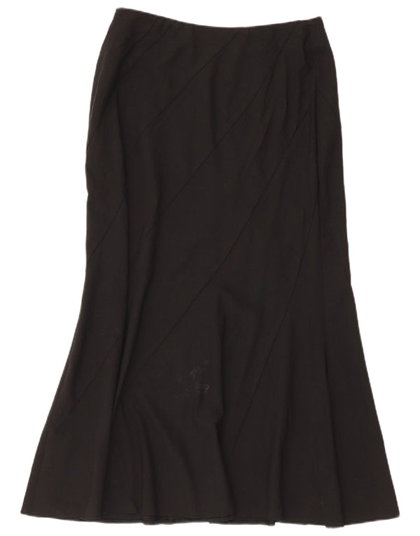 Gonna longuette a vita alta da donna Marks & Spencer UK 12 media W30 nera