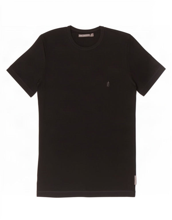 French Connection Mens T-Shirt Top XS Black Cotton