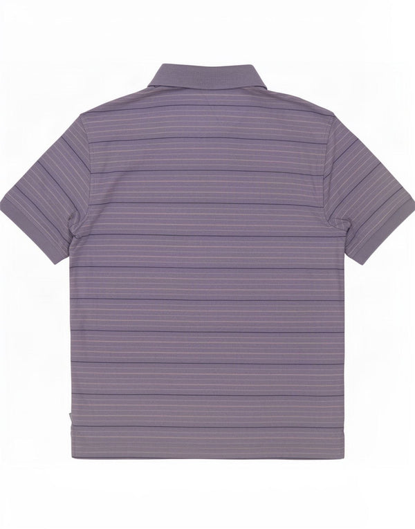 Polo da uomo Izod grande in cotone gessato viola