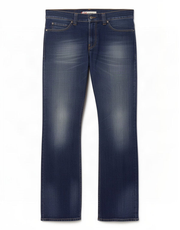 Jeans dritti vestibilità standard da uomo Levi's 506 lavaggio acido W30 L34 cotone blu