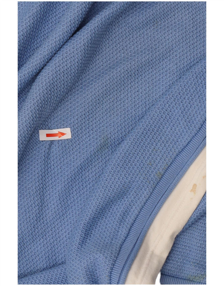Maglione maglione girocollo da uomo Zara grande in cotone color block blu