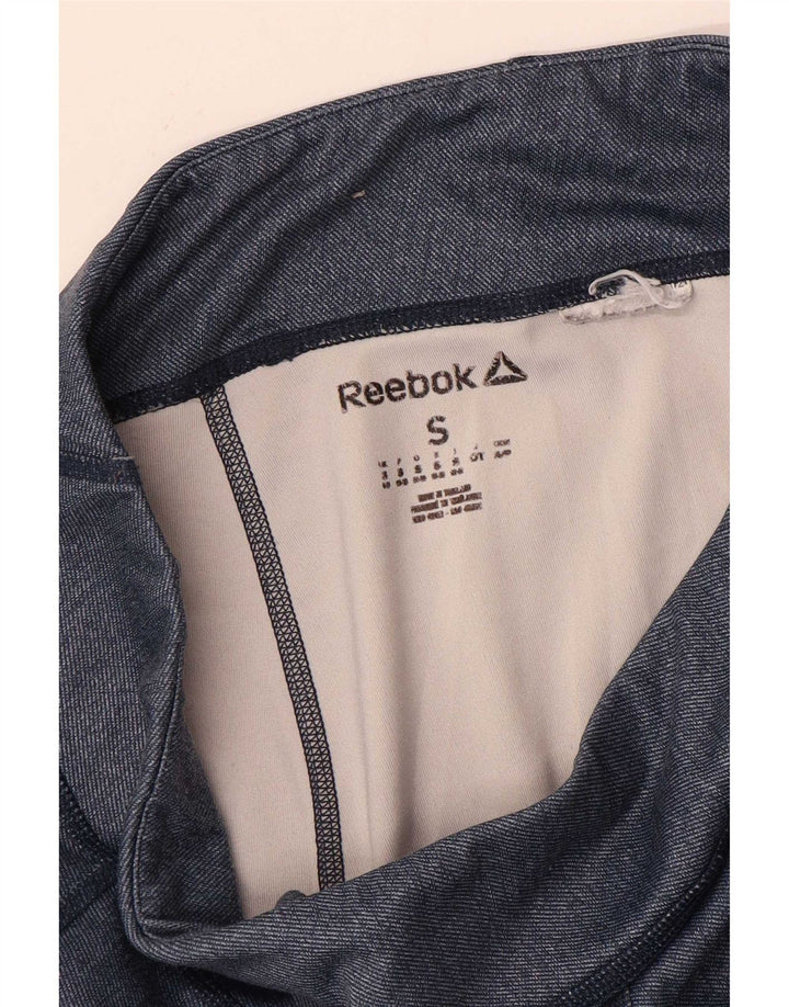 Leggings grafici Reebok da donna UK 8/10 Small Blu Navy