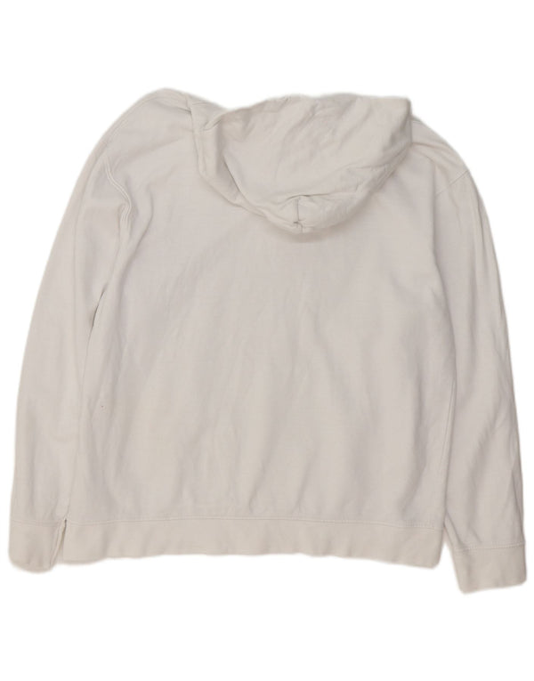 Topshop Felpa con cappuccio grafica da donna UK 14 Cotone bianco medio