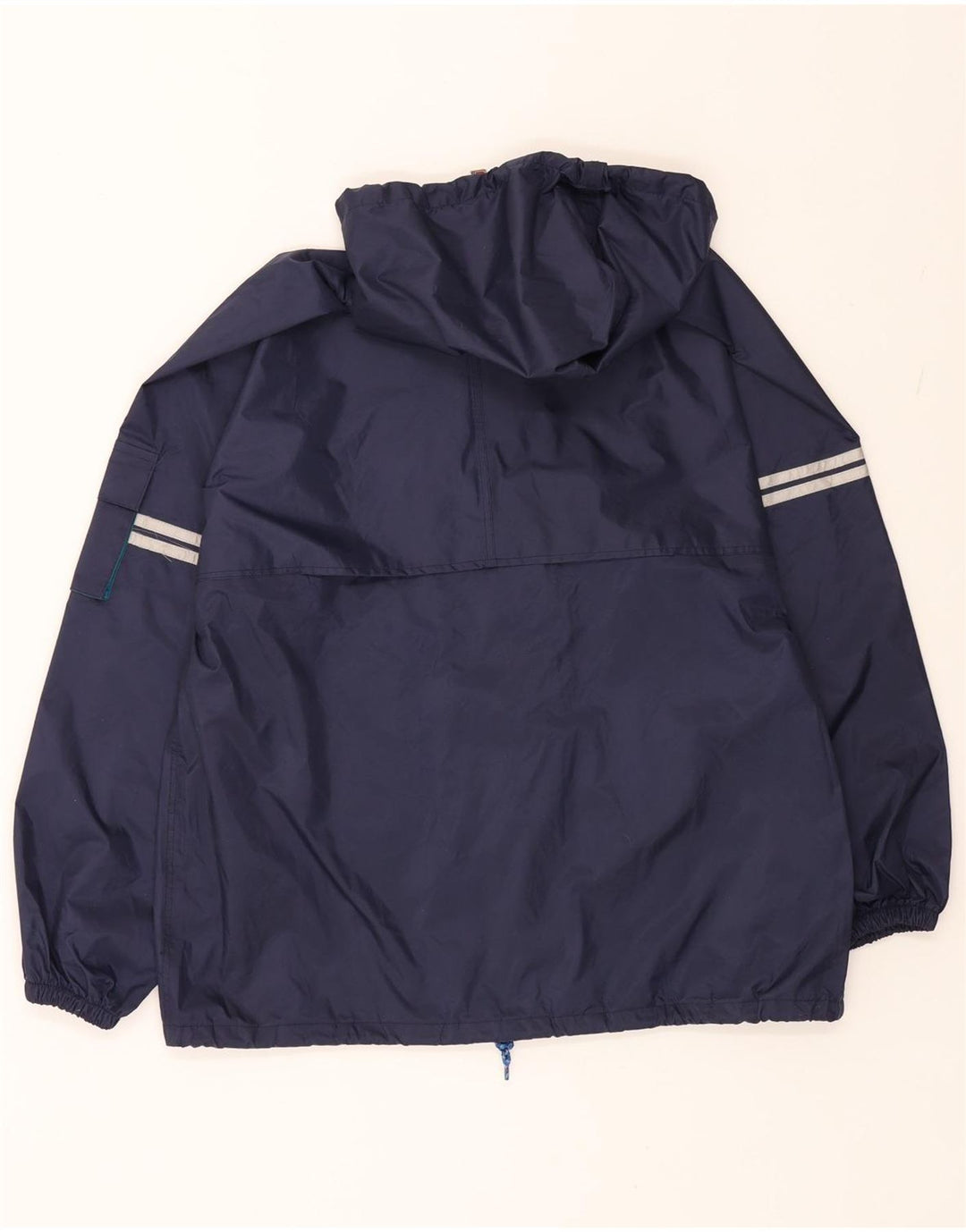 J JEANTEX Mens Hooded Rain Jacket UK 36/38 Medium Navy Blue Polyamide Vintage J Jeantex and Second-Hand J Jeantex from Messina Hembry 