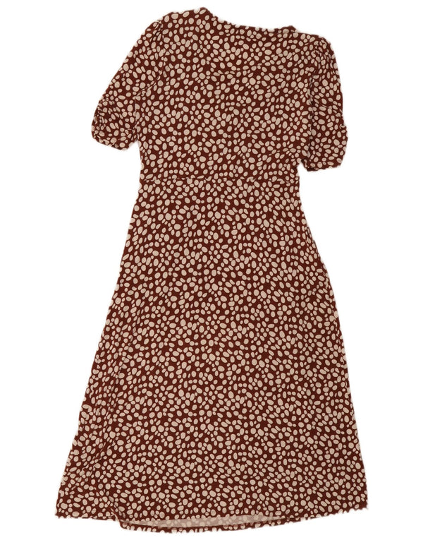 Abito lungo da donna Boden UK 12 Marrone medio maculato