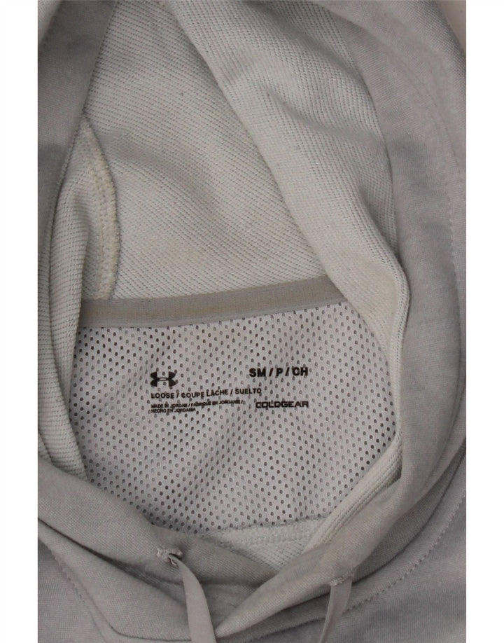 UNDER ARMOUR Mens Cold Gear Graphic Hoodie Jumper Small Grey Vintage Under Armour and Second-Hand Under Armour from Messina Hembry 