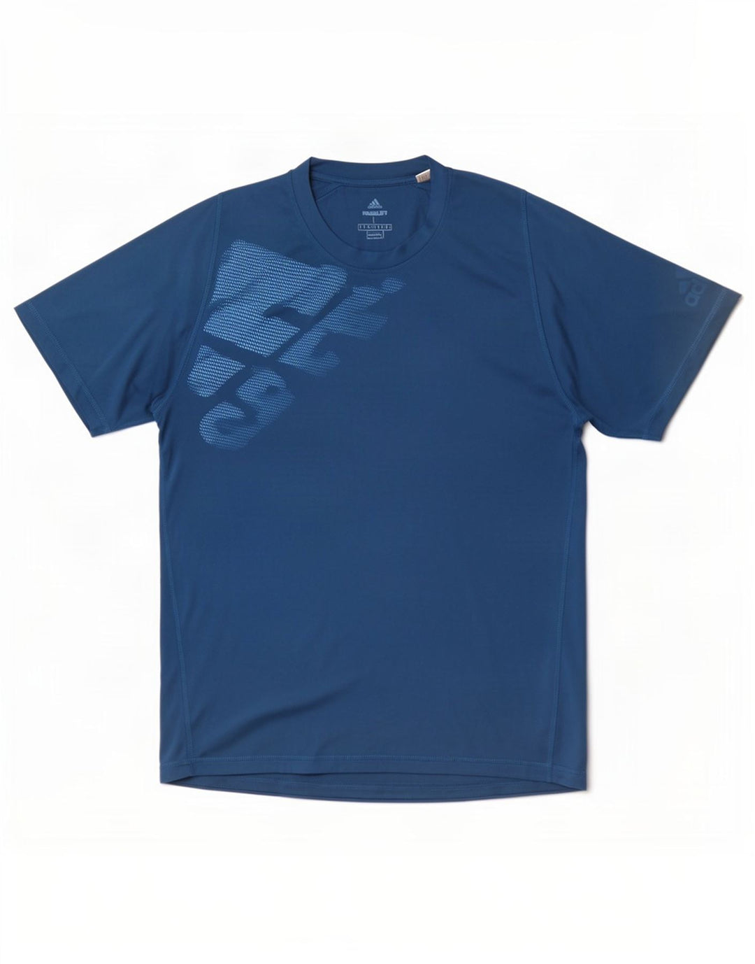 T-shirt grafica Adidas Climalite da uomo grande blu