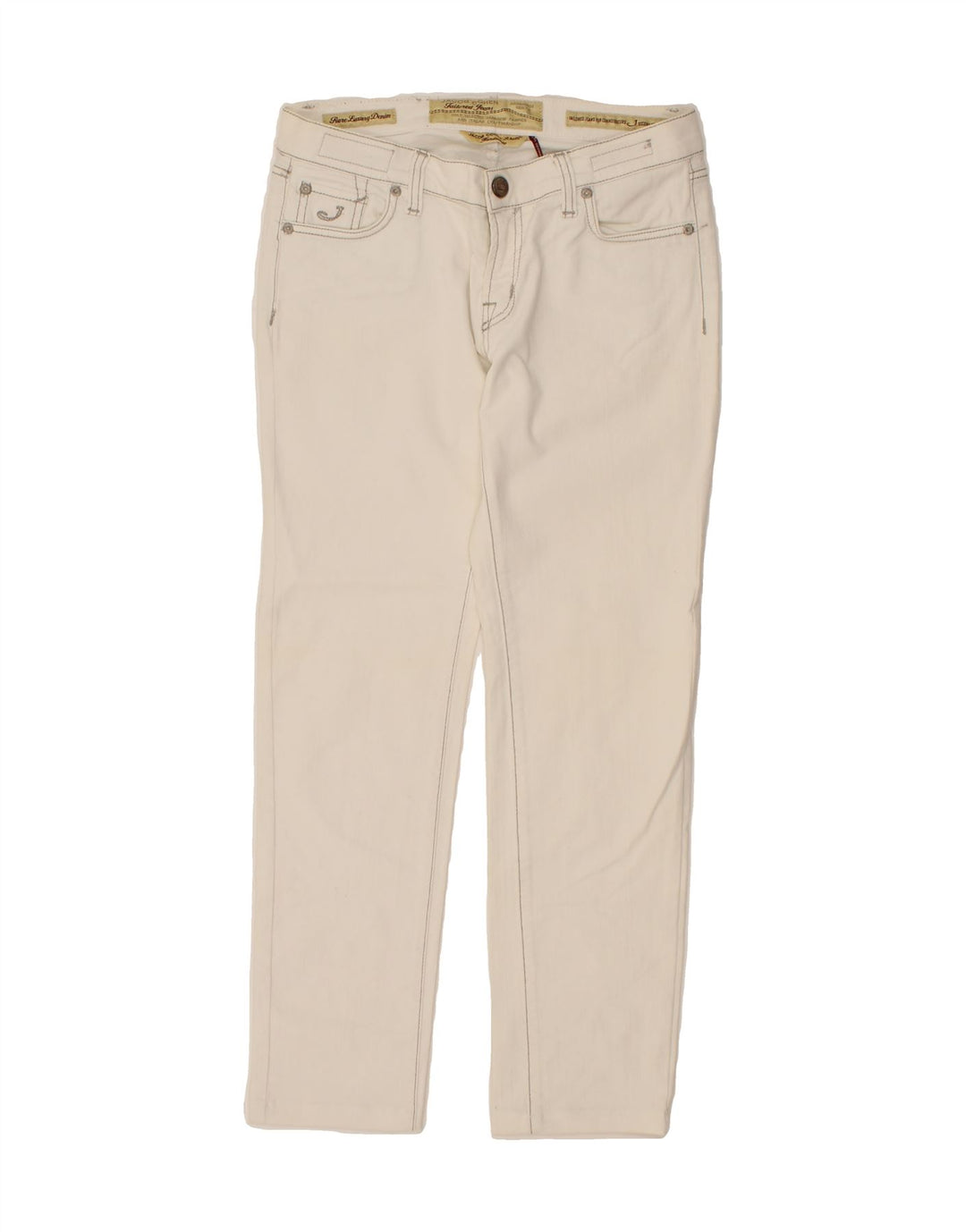 JACOB COHEN Womens Straight Jeans W32 L28  White Cotton Vintage Jacob Cohen and Second-Hand Jacob Cohen from Messina Hembry 