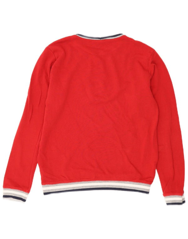 Maglione maglione girocollo con grafica Benetton per ragazzi 11-12 anni 2XL a righe rosse