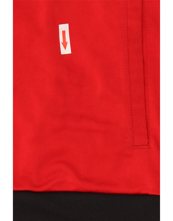 Giacca top della tuta da ragazzo ADIDAS 15-16 anni Rosso Colourblock