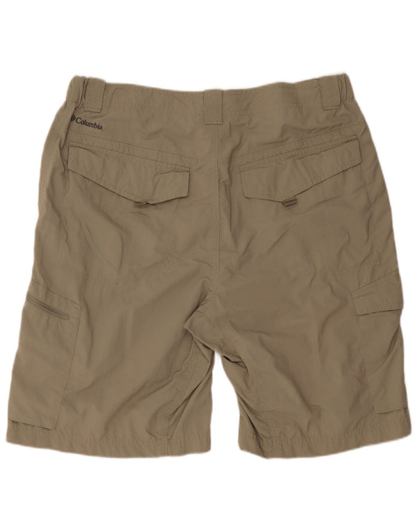 Pantaloncini cargo Columbia Omni-Shade da uomo W34 Large Khaki Nylon