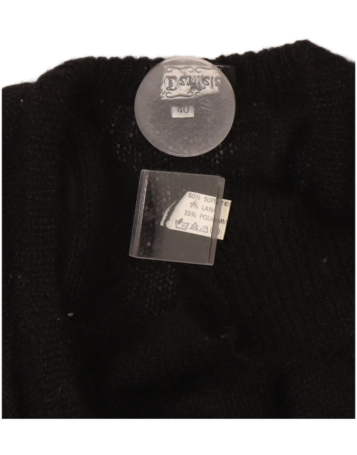 Maglione cardigan da donna vintage EU 40 Mohair nero medio