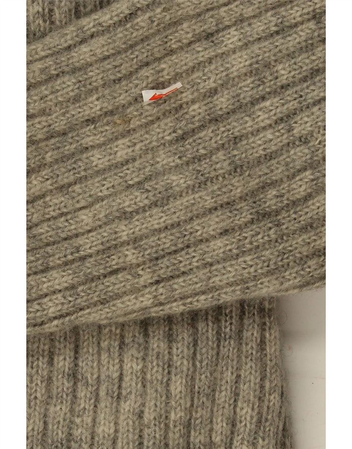 VINTAGE Mens Knit Bomber Jacket UK 36 Small Grey Flecked Vintage Vintage and Second-Hand Vintage from Messina Hembry 