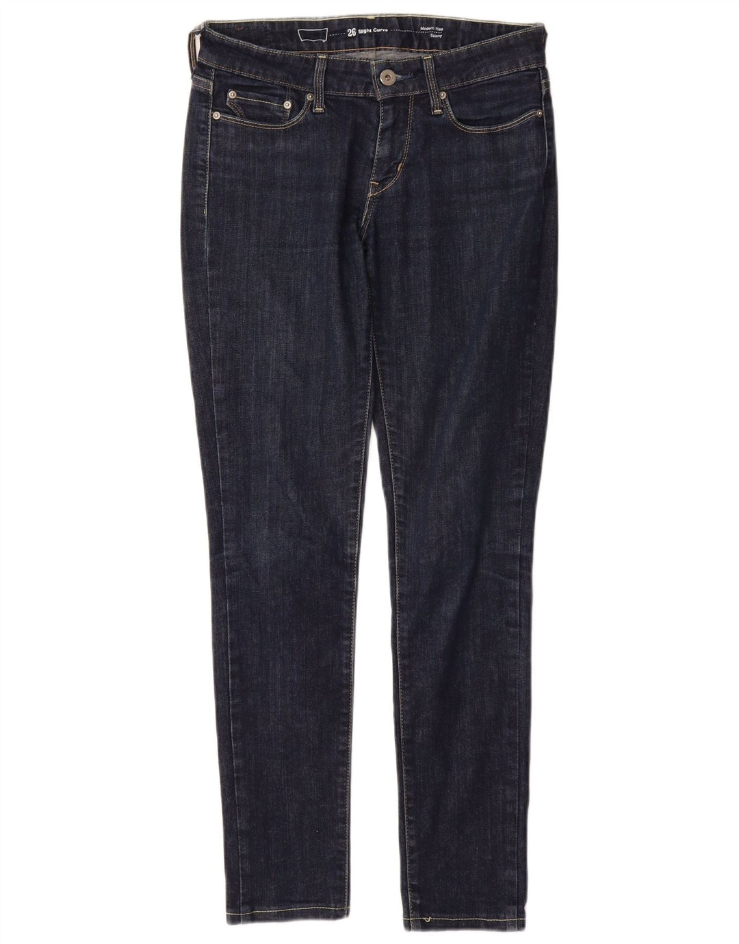 LEVI'S Jeans skinny da donna a vita moderna con curva leggera W26 L29 Blu navy