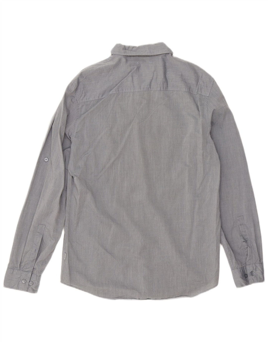 Camicia slim fit da uomo Calvin Klein in cotone gessato grigio medio