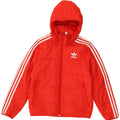 Giacca imbottita con cappuccio ADIDAS per ragazzi 11-12 anni in poliestere rosso