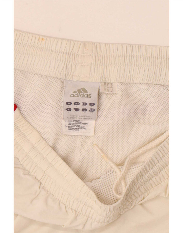 Pantaloncini sportivi Adidas Climalite da uomo, grandi, in poliestere color block bianco