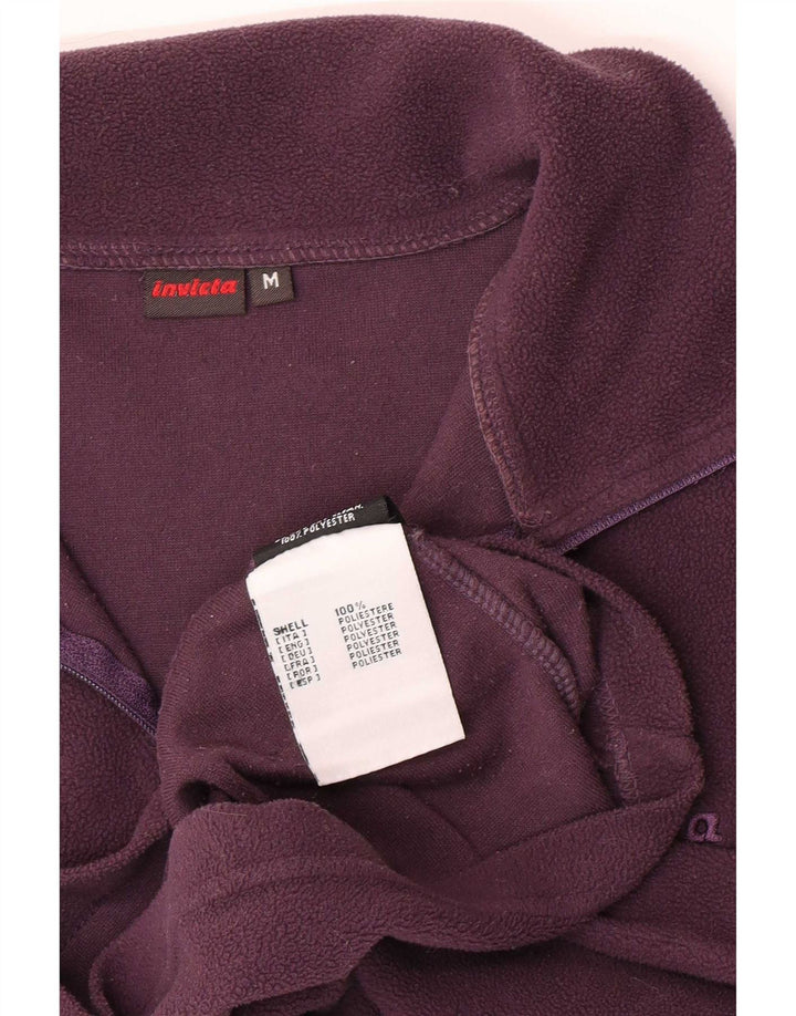 Maglione in pile da donna con collo e zip Invicta UK 14 poliestere viola medio