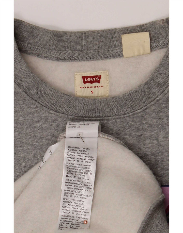 Felpa grafica da uomo Levi's, piccola, in cotone grigio
