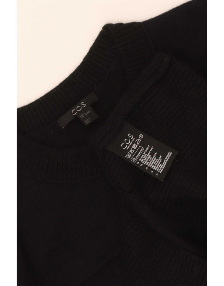 Maglione maglione girocollo da donna Cos UK 10 piccolo lana nera