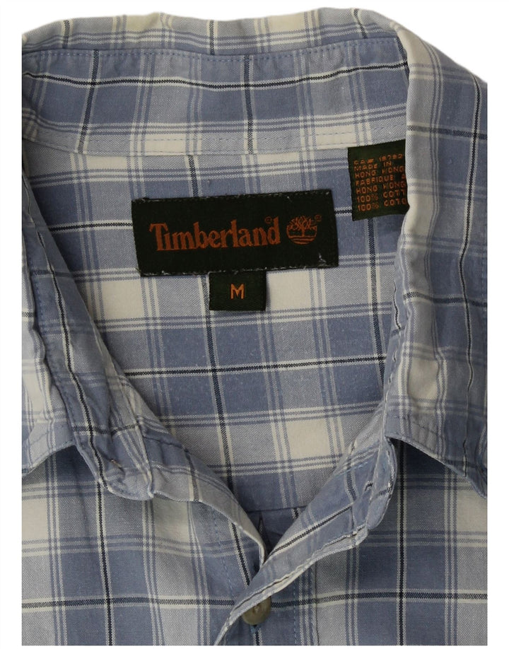 Camicia da uomo Timberland in cotone a quadri blu medio