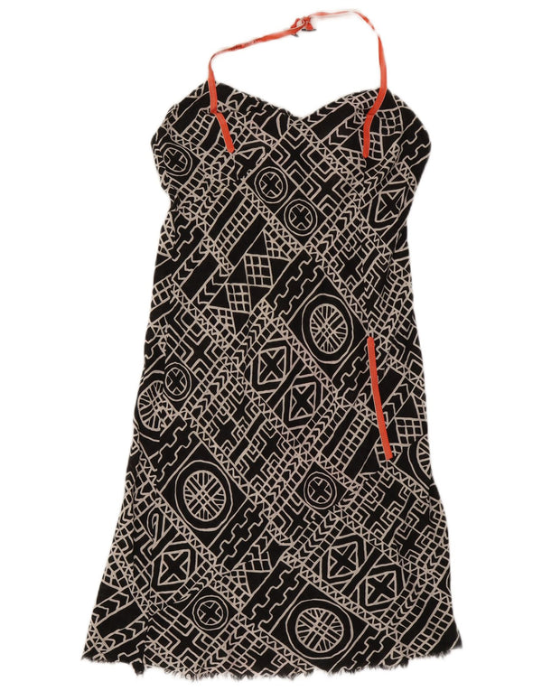 Abito da donna Diesel Halter UK 12 Cotone geometrico nero medio