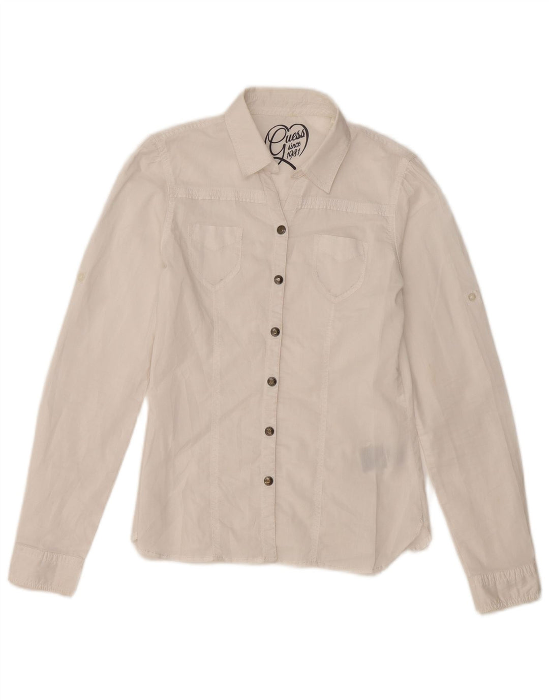 Camicia Guess Bambina 11-12 Anni Cotone Bianca