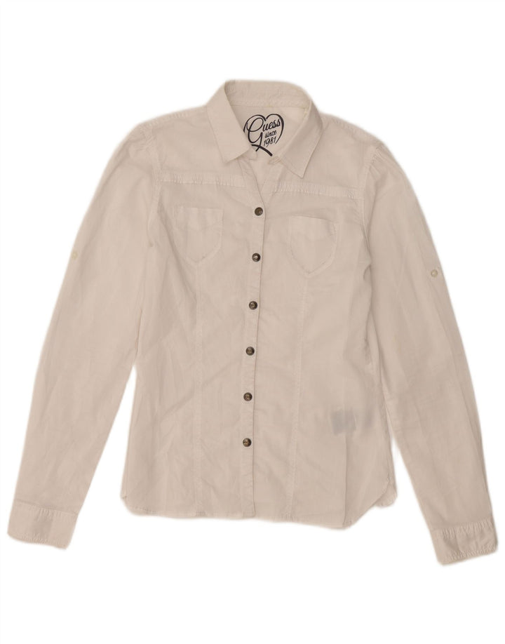 Camicia Guess Bambina 11-12 Anni Cotone Bianca
