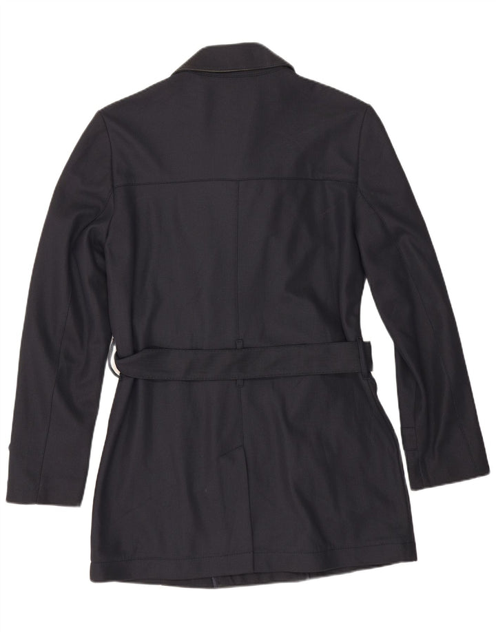 Trench da uomo Zara UK 40 medio poliestere blu navy