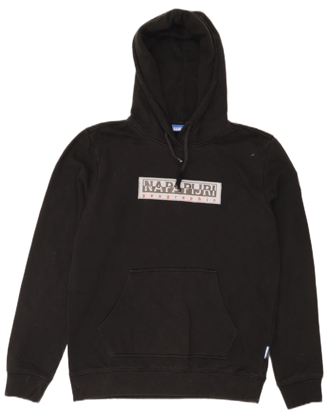 Maglione con cappuccio grafico geografico da uomo NAPAPIJRI piccolo in cotone nero