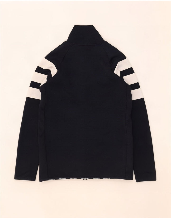 Giacca da ginnastica da uomo Adidas piccola in poliestere color block blu navy