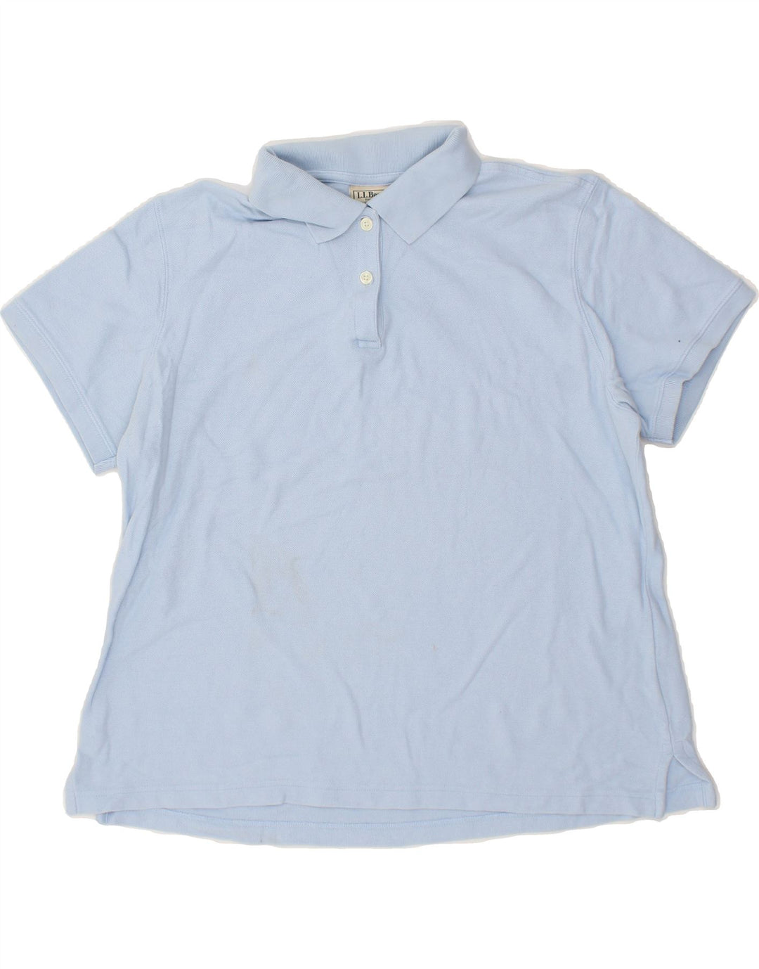 L.L.BEAN Womens Polo Shirt UK 16 Large Blue Cotton Vintage L.L.Bean and Second-Hand L.L.Bean from Messina Hembry 