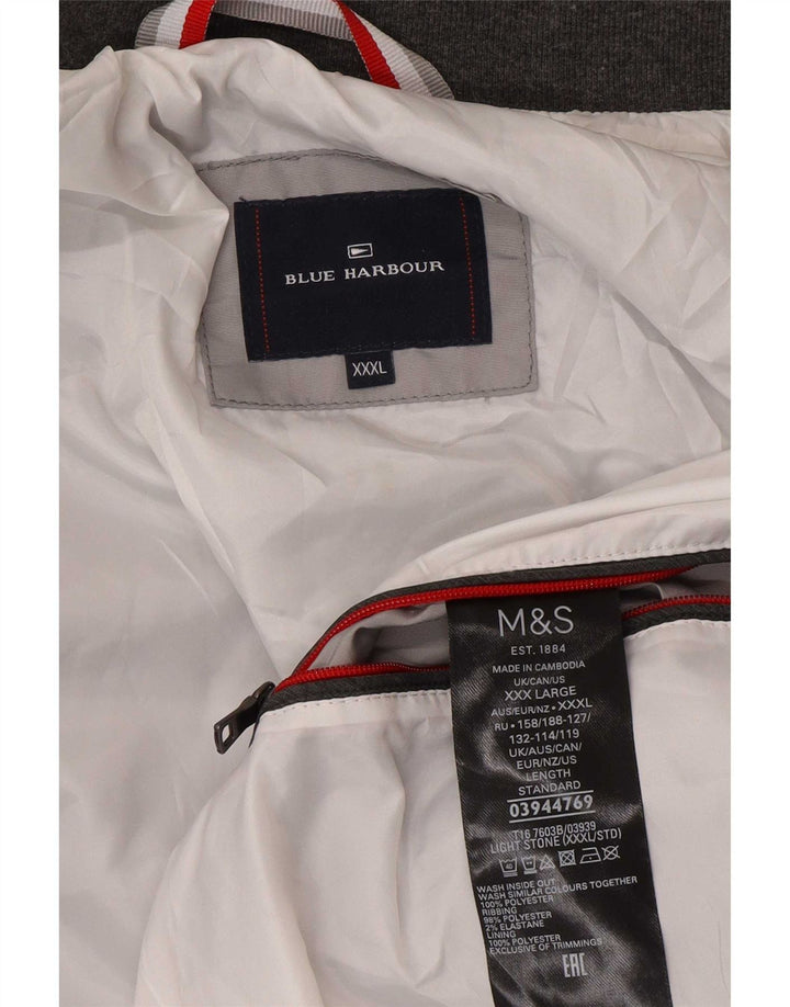 Giubbotto bomber da uomo Marks & Spencer blu Harbour 3XL poliestere grigio
