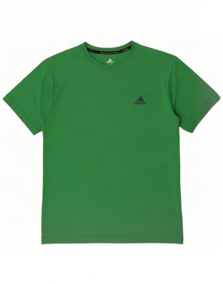 T-shirt Adidas Climalite da uomo Top in poliestere verde medio