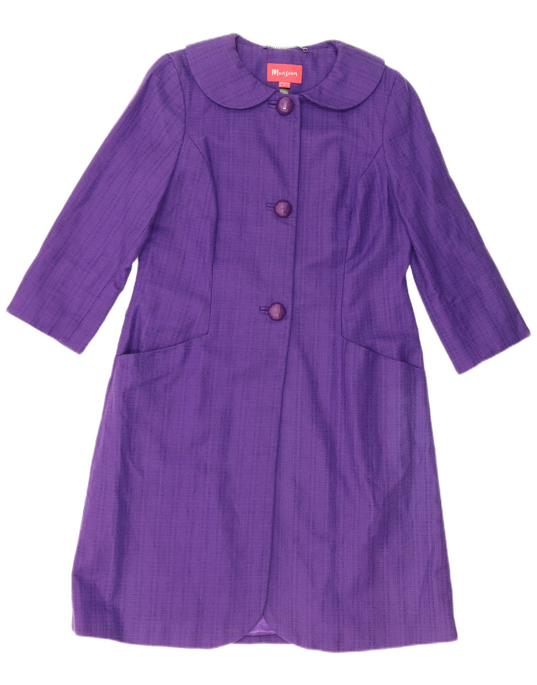 Cappotto da donna Monsoon UK 12 Cotone viola medio
