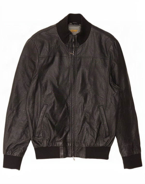 Giubbotto bomber da donna in ecopelle in cotone e seta UK 18 XL poliuretano nero