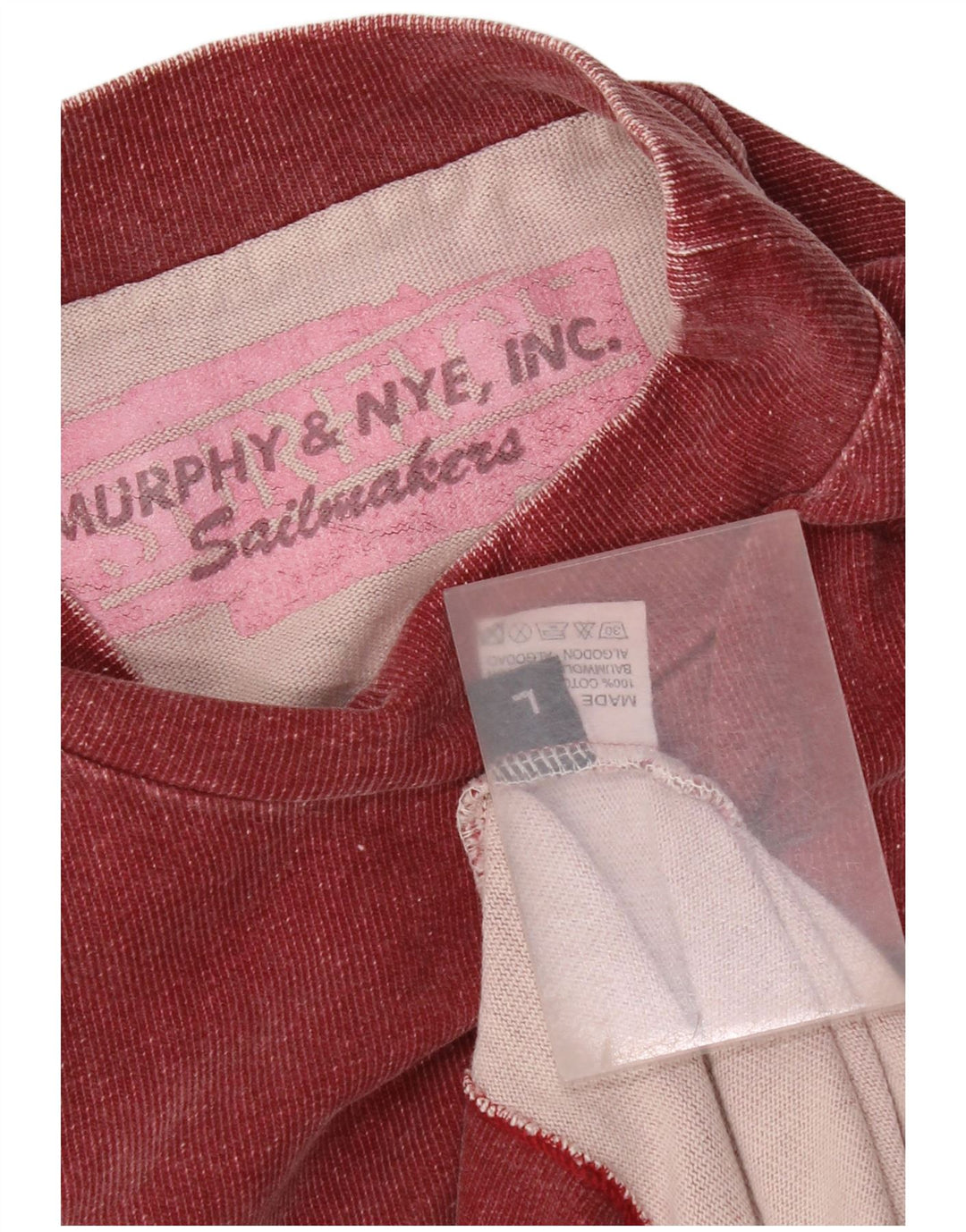 Murphy & Nye Felpa grafica da uomo Sailmakers Maglione grande cotone rosso