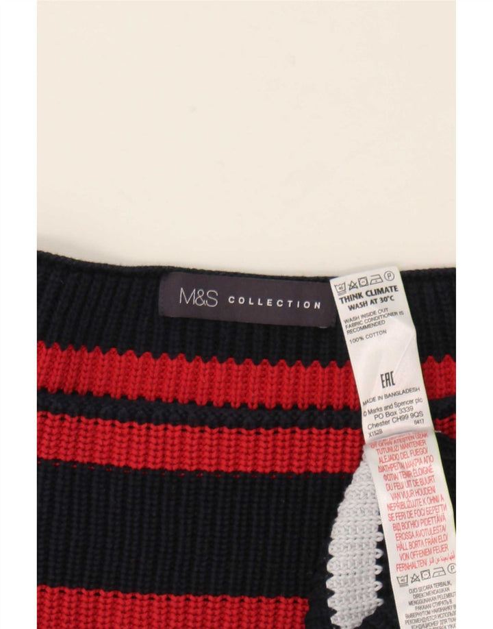 Maglione maglione con scollo a barca da donna Marks & Spencer UK 14 medio multicolore