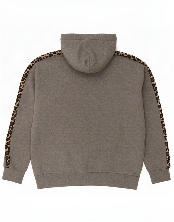 Felpa con cappuccio grafica da uomo Puma in cotone con stampa animalier grigio medio