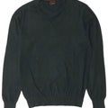 Massimo Dutti Maglione da uomo con scollo a V piccolo in cotone verde