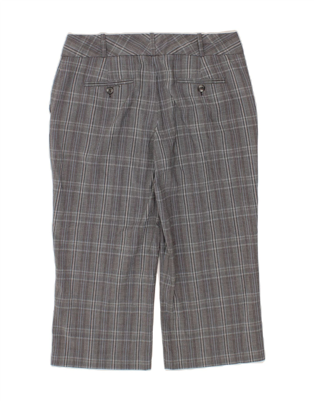 MOSSIMO Womens Stretch Capri Trousers US 4 Small W27 L20 Grey Check Vintage Mossimo and Second-Hand Mossimo from Messina Hembry 