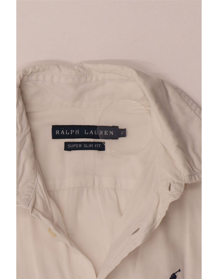 Camicia slim fit da donna Ralph Lauren US 2 XS bianca
