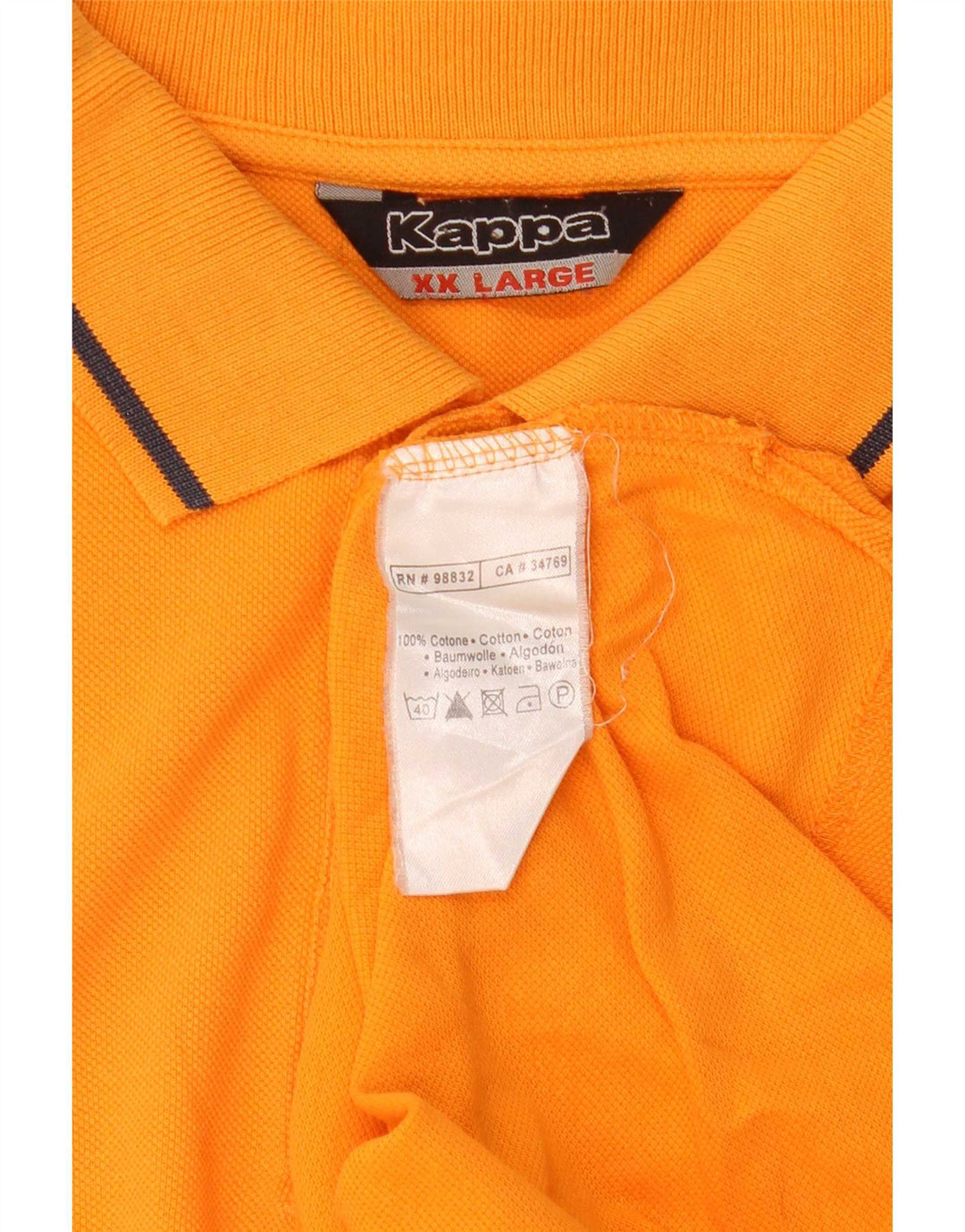 Polo Kappa Uomo 2XL Cotone Arancione