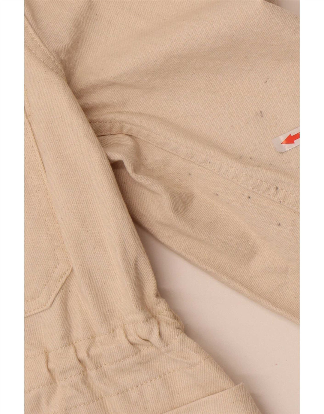 Giacca utility in denim da donna Reiss UK 14 cotone bianco sporco medio