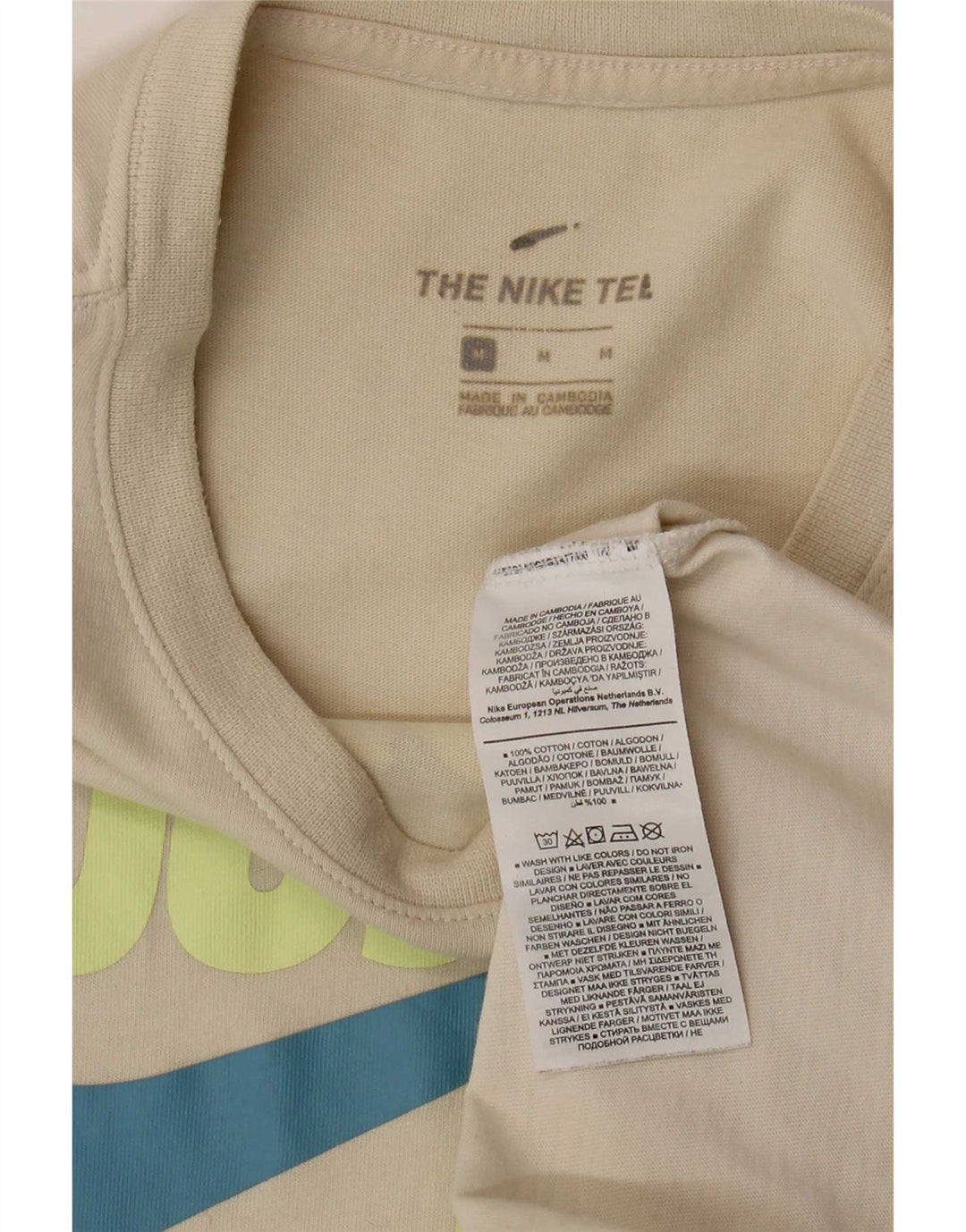 T-shirt grafica da uomo Nike Top in cotone beige medio
